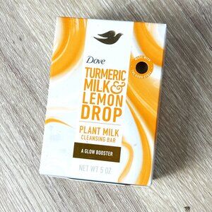 Dove Turmeric Milk & Lemon Drop Glow Booster Plant Milk Cleansing Bar Soap NWT